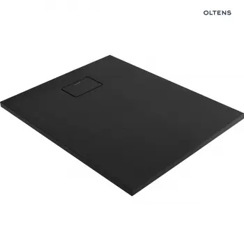Brodzik z konglomeratu Oltens Bergytan 100x80cm - prostokątny, RockSurface, czarny mat - 15100300